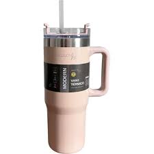 MUG TERMICO C/PICO 900ML ACERO NEGRO (REG)