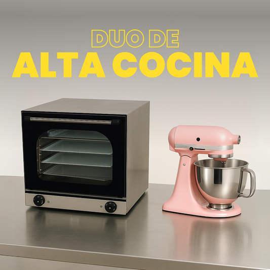 COMBO "DUO DE ALTA COCINA" HORNO CONVECTOR YXD-1A + BATIDORA 4,8lts  KITCHENAID ROSADA