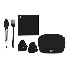 JUEGO DE 6 PCS DE SILICONA PARA FREIDORA CUADRADO CROIX NEGRO, ROSA, VERDE