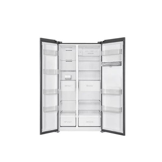 HELADERA TCL, 540 L, FRÍO SECO, SIDE BY SIDE, INOX, TWIST ICE MAKER, INVERTER